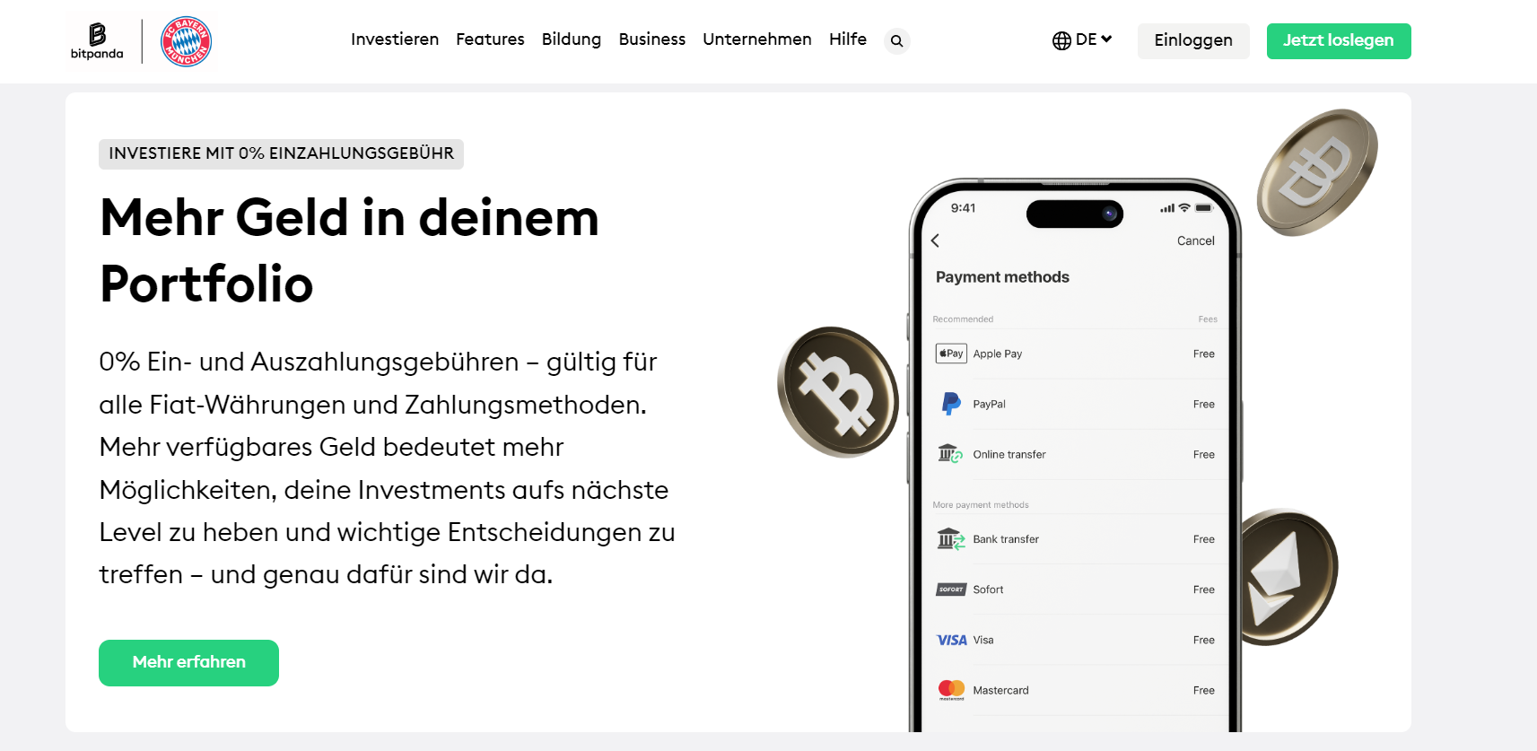 bitpanda dutch interface