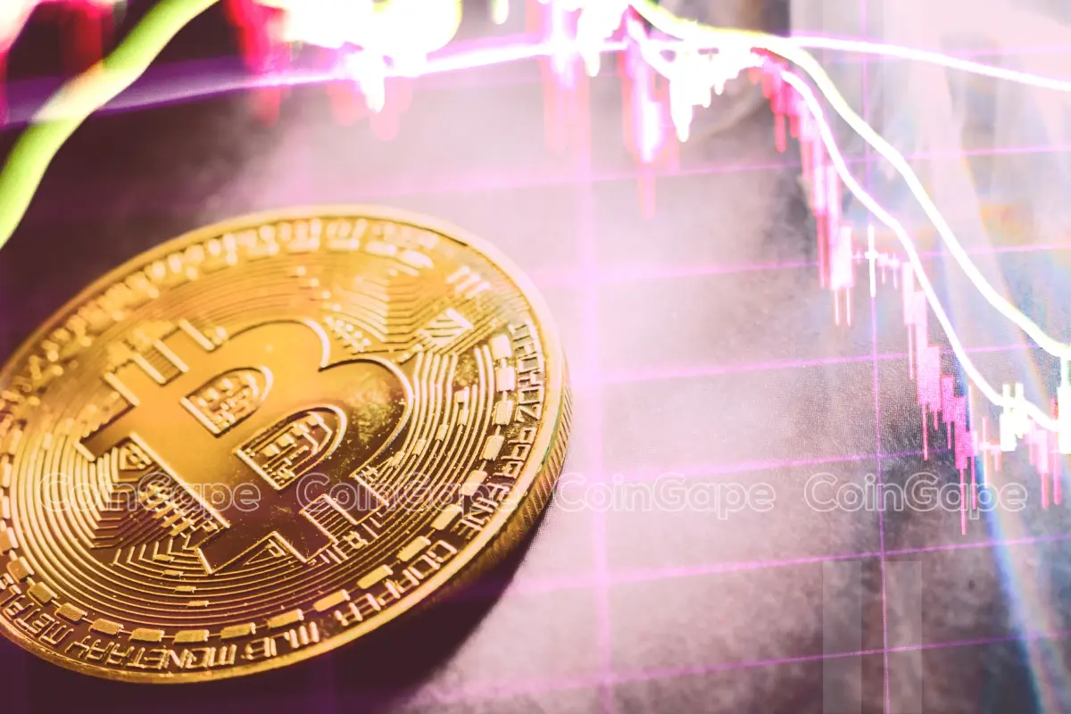 bitcoin und ein fallendes Diagramm